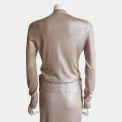 Hermes Gold Completo Maglia Di Seta Dress Size Tg. 40 FR For Women -Deals Hermes Store luxury women hermes used clothes p667738 001