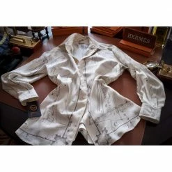 Hermes Multicolor Camicia In Seta Shirt Size Tg.38FR For Women -Deals Hermes Store luxury women hermes used clothes p667741 009