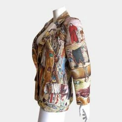 Hermes Multicolor Blazer In Seta Blazer Size Tg.42 FR For Women -Deals Hermes Store luxury women hermes used clothes p667746 002