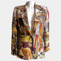 Hermes Multicolor Blazer In Seta Blazer Size Tg.42 FR For Women