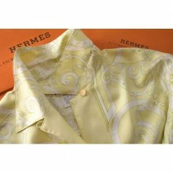 Hermes Yellow Camicia In Seta Shirt Size Tg.42 FR For Women -Deals Hermes Store luxury women hermes used clothes p667749 009