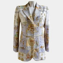 Hermes Multicolor Blazer In Seta Blazer Size Tg. 40 FR For Women