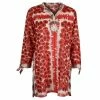 Hermes Red Printed Cotton Long Sleeve Tunic M For Women 2 Hermes Red Printed Cotton Long Sleeve Tunic M For Women -Deals Hermes Store luxury women hermes used clothes p67652 001
