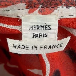 Hermes Red Printed Cotton Long Sleeve Tunic M For Women -Deals Hermes Store luxury women hermes used clothes p67652 007