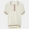 Hermes Ivory Cotton Knit Sheer Polo Top S For Women -Deals Hermes Store luxury women hermes used clothes p682260 002