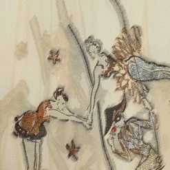 Hermes Beige Ballerina Jacquard Silk Long Sleeve Blouse S For Women -Deals Hermes Store luxury women hermes used clothes p684332 001