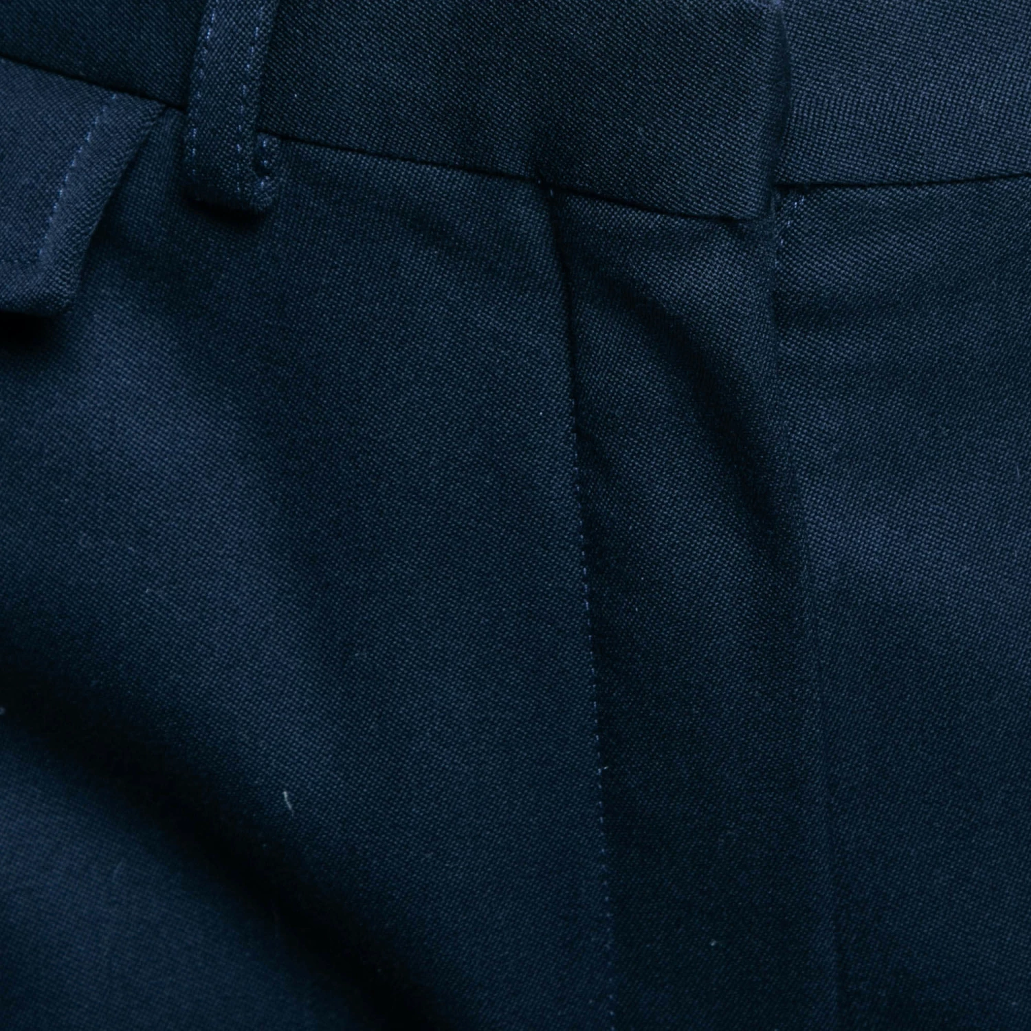 Hermes Navy Blue Wool Straight Leg Trousers M Waist 30" For Women 5 Hermes Navy Blue Wool Straight Leg Trousers M Waist 30" For Women - Image 3