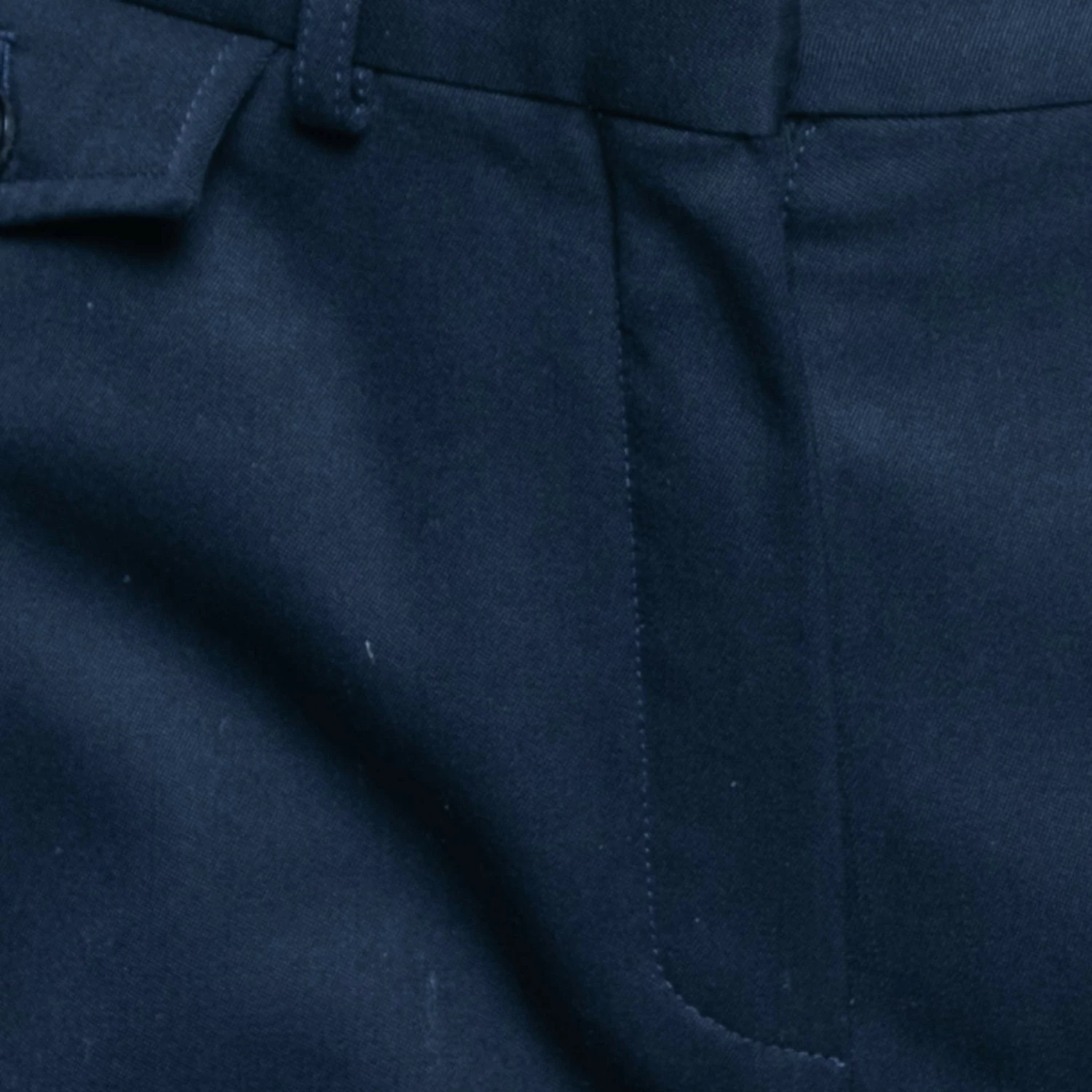 Hermes Navy Blue Wool Straight Leg Trousers M Waist 30" For Women 6 Hermes Navy Blue Wool Straight Leg Trousers M Waist 30" For Women - Image 4