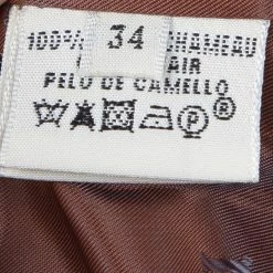 Hermes Beige Camel Hair Leather Trim Blazer S For Women -Deals Hermes Store luxury women hermes used clothes p71204 006