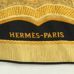 Hermes Black Baroque Print Silk Shirt M For Women -Deals Hermes Store luxury women hermes used clothes p88258 005