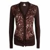 Hermes Brown Printed Silk Ribbed Trim Cardigan S For Women -Deals Hermes Store luxury women hermes used clothes p92640 0001