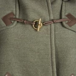 Hermes Green Wool Hooded Vintage Over Coat L For Women -Deals Hermes Store luxury women hermes used clothes p94334 0004