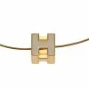 Hermes Cage D'H Ivory Laquered Pendant Necklace For Women