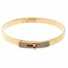 Hermes Kelly Small Model Diamond Yellow Gold Bangle Bracelet SH For Women -Deals Hermes Store luxury women hermes used fine jewelry p150774 0001