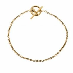 Hermes Chaine D'Ancre Mini 18k Yellow Gold Toggle Bracelet For Women -Deals Hermes Store luxury women hermes used fine jewelry p157443 0003