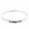 Hermes Kelly Diamond & 18k White Gold Small Narrow Bracelet For Women -Deals Hermes Store luxury women hermes used fine jewelry p180455 005