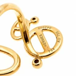 Hermes Chaîne D'Ancre Diamond 18k Yellow Gold Open Ring Size 54 For Women -Deals Hermes Store luxury women hermes used fine jewelry p197399 006