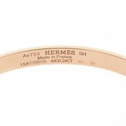 Hermes Hermès Collier De Chien Diamond 18K Rose Gold Bracelet SH For Women -Deals Hermes Store luxury women hermes used fine jewelry p224420 004