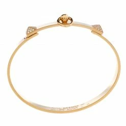 Hermes Hermès Collier De Chien Diamond 18K Rose Gold Bracelet SH For Women -Deals Hermes Store luxury women hermes used fine jewelry p224420 006