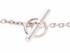Hermes Silver Hermes Shane Dunkle Long Necklace For Women -Deals Hermes Store luxury women hermes used fine jewelry p230187 001