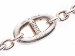 Hermes Silver Hermes Shane Dunkle Long Necklace For Women -Deals Hermes Store luxury women hermes used fine jewelry p230187 006