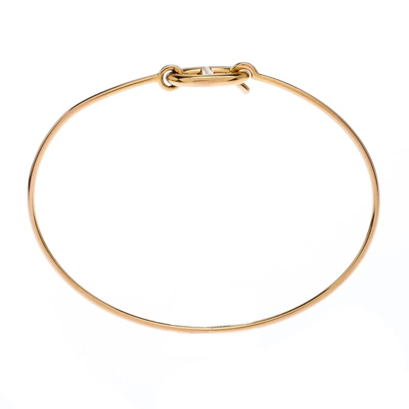 Hermes Chain D'Ancre Ronde 18k Yellow Gold Hook Bracelet SH For Women 6 Hermes Chain D'Ancre Ronde 18k Yellow Gold Hook Bracelet SH For Women - Image 4
