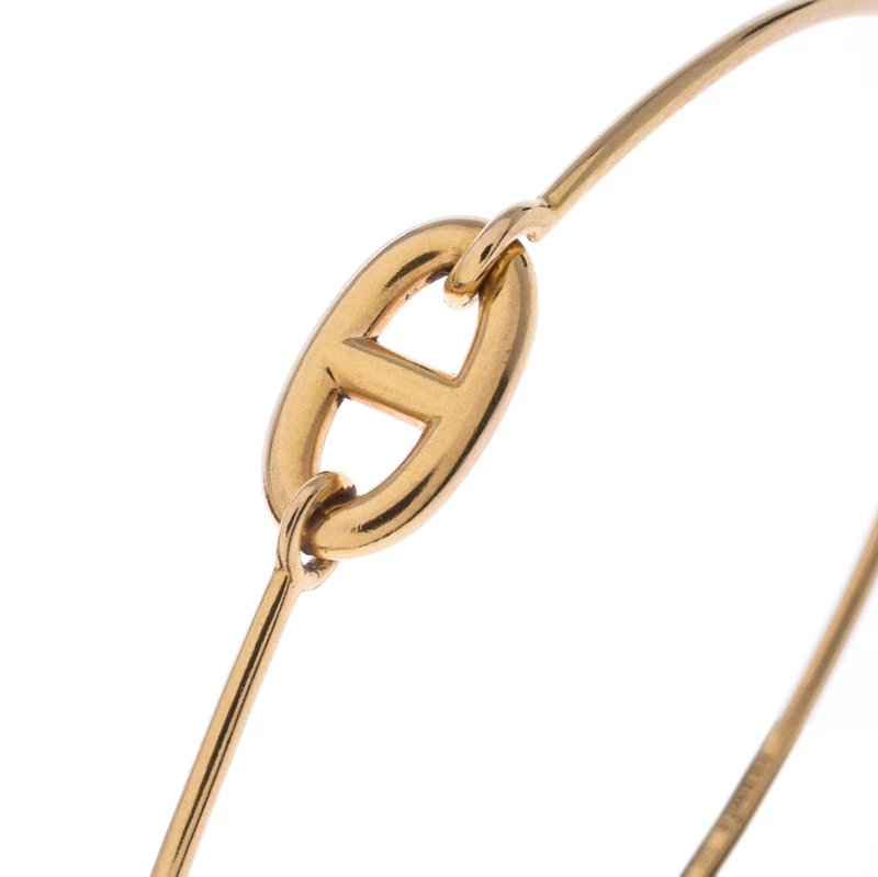Hermes Chain D'Ancre Ronde 18k Yellow Gold Hook Bracelet SH For Women 5 Hermes Chain D'Ancre Ronde 18k Yellow Gold Hook Bracelet SH For Women - Image 3