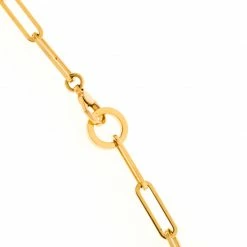 Hermes Kelly Chaine Diamond 18K Yellow Gold Chain Link Choker Necklace For Women -Deals Hermes Store luxury women hermes used fine jewelry p253424 003