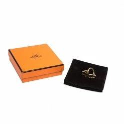 Hermes Chaîne D'Ancre Diamond 18K Yellow Gold Open Ring Size 53 For Women -Deals Hermes Store luxury women hermes used fine jewelry p279516 001