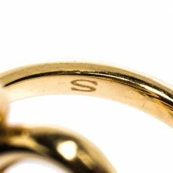 Hermes Chaîne D'Ancre Diamond 18K Yellow Gold Open Ring Size 53 For Women -Deals Hermes Store luxury women hermes used fine jewelry p279516 007