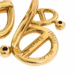 Hermes Chaîne D'Ancre Diamond 18K Yellow Gold Open Ring Size 53 For Women -Deals Hermes Store luxury women hermes used fine jewelry p279516 008