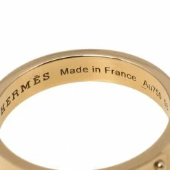 Hermes Kelly 18K Rose Gold Narrow Ring Size 53 For Women -Deals Hermes Store luxury women hermes used fine jewelry p331911 002