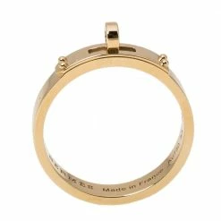 Hermes Kelly 18K Rose Gold Narrow Ring Size 53 For Women -Deals Hermes Store luxury women hermes used fine jewelry p331911 004