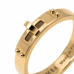 Hermes Kelly 18K Rose Gold Narrow Ring Size 53 For Women -Deals Hermes Store luxury women hermes used fine jewelry p331911 006