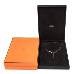 Hermes Kelly Chaine Diamond 18K Rose Gold Lariat Necklace For Women -Deals Hermes Store luxury women hermes used fine jewelry p331926 001