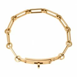 Hermes Kelly Chaine 18K Rose Gold Bracelet ST For Women