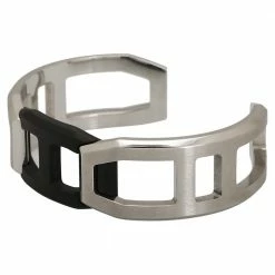 Hermes Matte PVD And Stainless Steel Tetris Cuff Bracelet For Women -Deals Hermes Store luxury women hermes used fine jewelry p356442 011