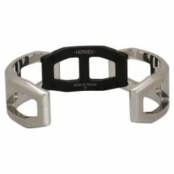 Hermes Matte PVD And Stainless Steel Tetris Cuff Bracelet For Women -Deals Hermes Store luxury women hermes used fine jewelry p356442 012