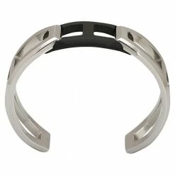 Hermes Matte PVD And Stainless Steel Tetris Cuff Bracelet For Women -Deals Hermes Store luxury women hermes used fine jewelry p356442 015