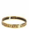 Hermes 18k Yellow Gold-Plated Narrow Enamel Bangle For Women 1 Hermes 18k Yellow Gold-Plated Narrow Enamel Bangle For Women -Deals Hermes Store luxury women hermes used fine jewelry p369080 001