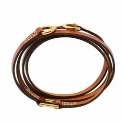 Hermes Tan Leather Pavane Multi Wrap Bracelet For Women -Deals Hermes Store luxury women hermes used fine jewelry p398886 003