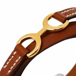 Hermes Tan Leather Pavane Multi Wrap Bracelet For Women -Deals Hermes Store luxury women hermes used fine jewelry p398886 005