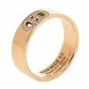Hermes Hermès H D'Ancre Diamond 18K Rose Gold Band Ring Size 53 For Women