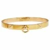 Hermes Collier De Chien 18K Yellow Gold Narrow Bracelet SH For Women -Deals Hermes Store luxury women hermes used fine jewelry p499023 008