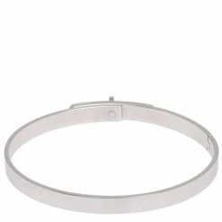 Hermes Kelly Diamond 18k White Gold Cuff Bracelet LG For Women 15 Hermes Kelly Diamond 18k White Gold Cuff Bracelet LG For Women -Deals Hermes Store luxury women hermes used fine jewelry p529902 007