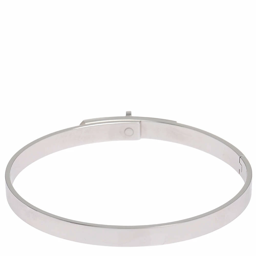 Hermes Kelly Diamond 18k White Gold Cuff Bracelet LG For Women 8 Hermes Kelly Diamond 18k White Gold Cuff Bracelet LG For Women - Image 6