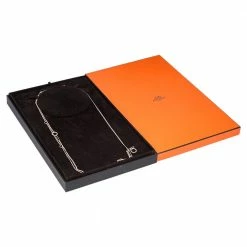 Hermes Echappee 18K Rose Gold Long Station Necklace For Women -Deals Hermes Store luxury women hermes used fine jewelry p533474 002