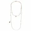 Hermes Gambade Diamonds 18k Rose Gold Long Station Necklace For Women