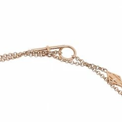 Hermes Gambade Diamonds 18k Rose Gold Long Station Necklace For Women -Deals Hermes Store luxury women hermes used fine jewelry p533486 006