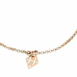 Hermes Gambade Diamonds 18k Rose Gold Long Station Necklace For Women -Deals Hermes Store luxury women hermes used fine jewelry p533486 007